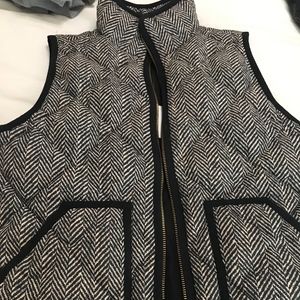 NWT J Crew Black and White Print Vest